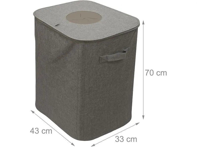relaxdays Recyclingbehälter 100 L Grau relaxdays Recyclingbehälter 100 L Grau