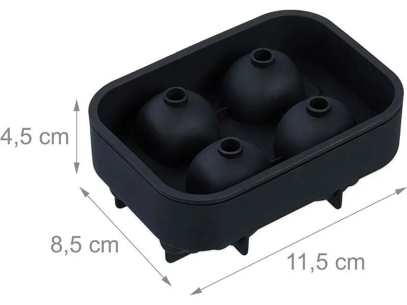 relaxdays Eiswürfelform Totenkopf 2 Stück, Schwarz