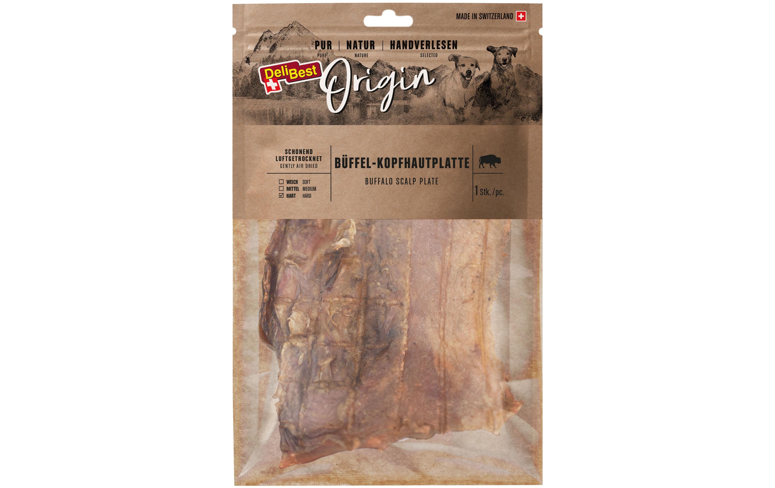 DeliBest Kausnack Origin Büffel-Kopfhautplatte 1 Stk. DeliBest Kausnack Origin Büffel-Kopfhautplatte 1 Stk.