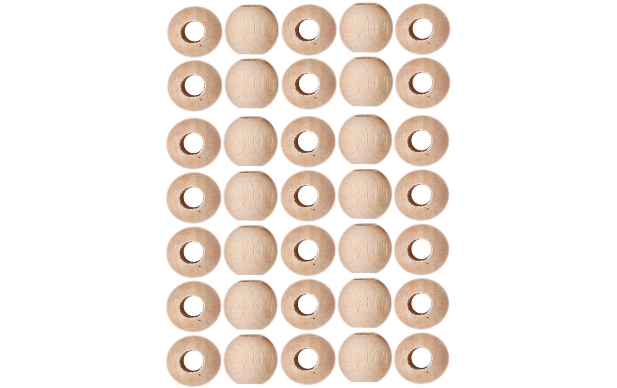lalana Holzperlen mit Grossloch 10 mm, 35 Stück lalana Holzperlen mit Grossloch 10 mm, 35 Stück