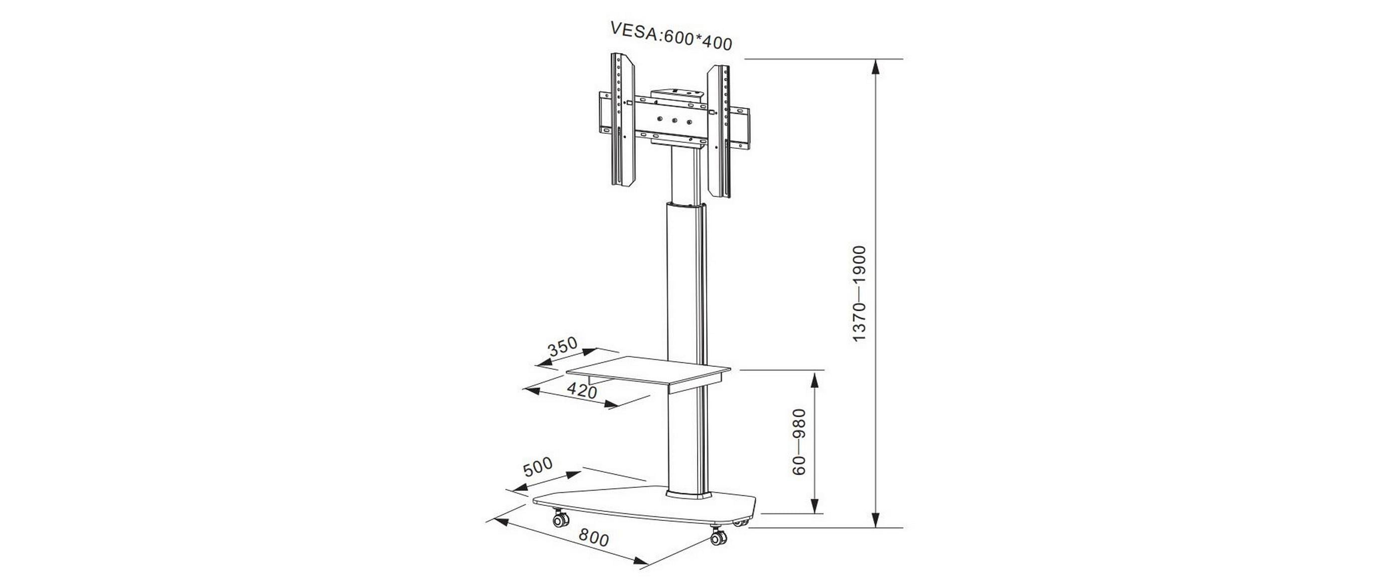Audioraq TV-Trolley Home Schwarz