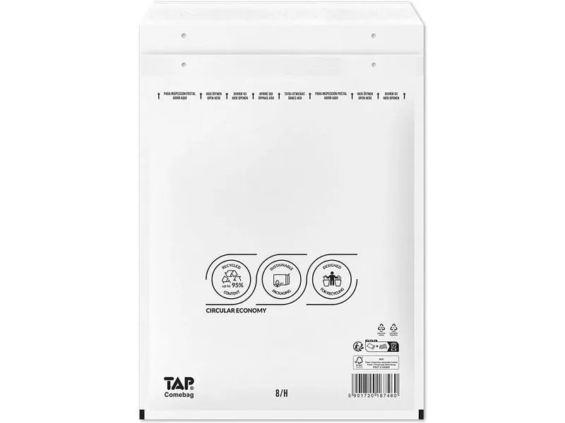 Antalis Luftpolstertasche TAP Comebag, Grösse C, Weiss, 100 Stück