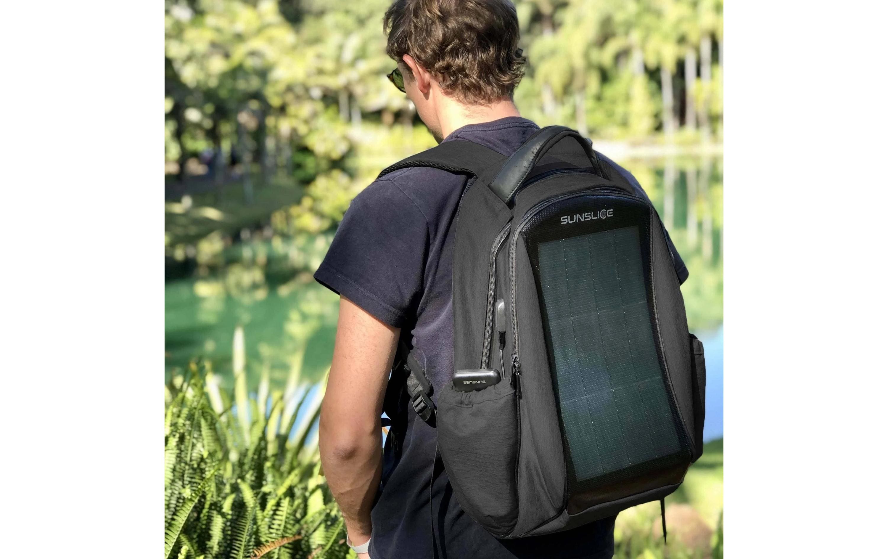 SunSlice Zenith – Solar Backpack – Grau 8 W