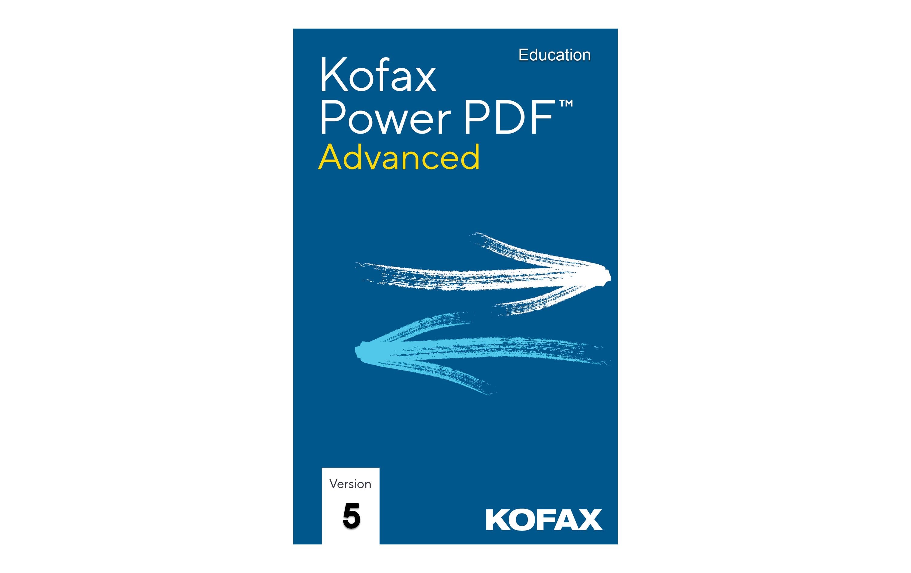 Kofax Power PDF Advanced 5.0 EDU, Vollversion, 5-24 User