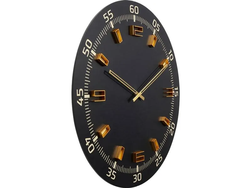 Kare Wanduhr Milk Bar 60 cm, Gold/Schwarz Kare Wanduhr Milk Bar 60 cm, Gold/Schwarz