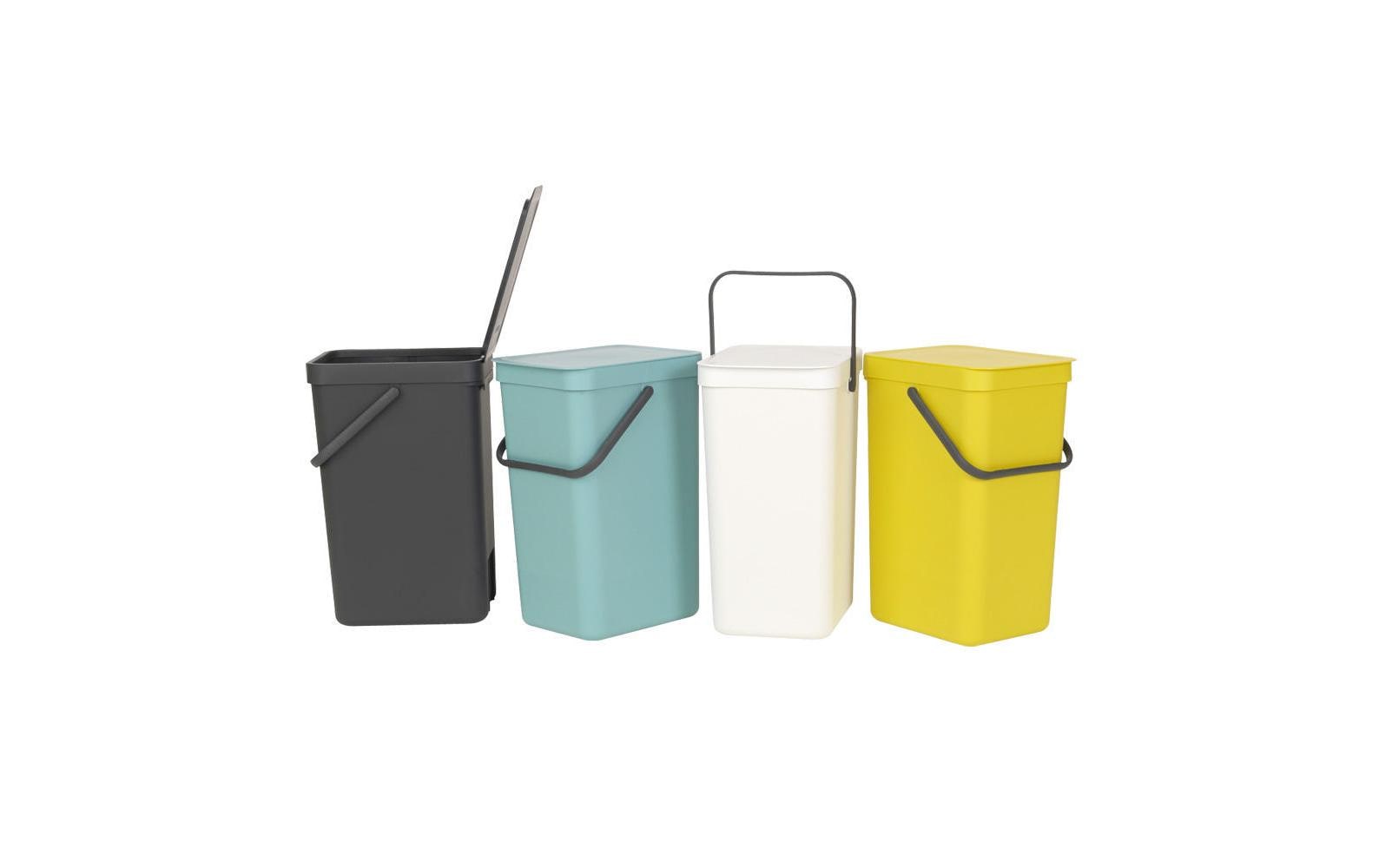 Brabantia Recyclingbehälter Sort & Go 16 l, Dunkelgrau
