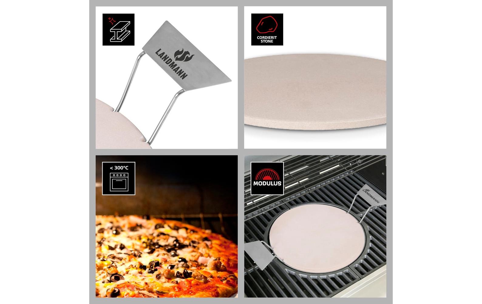 Landmann Pizzastein-Set 3-tlg. Rund