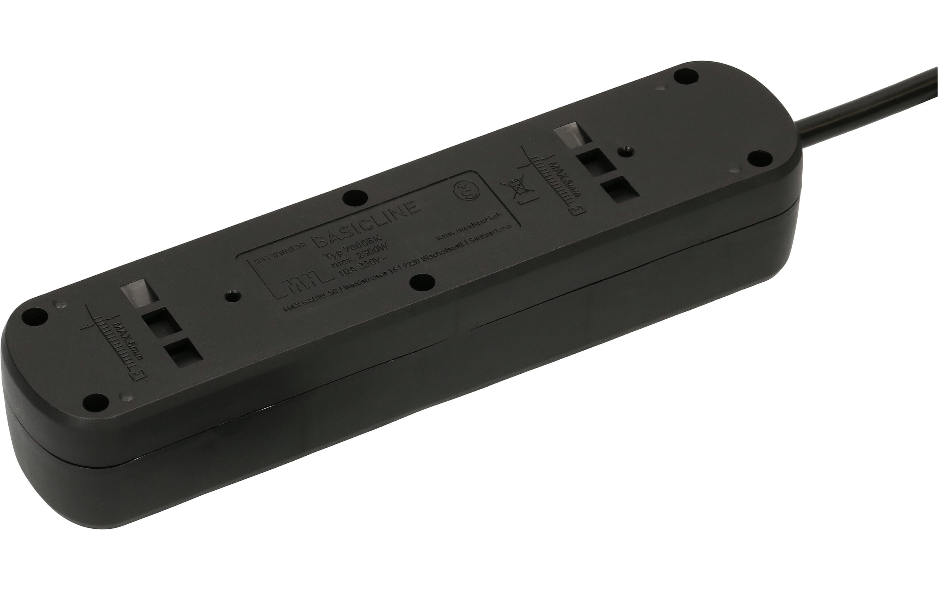 Max Hauri Steckdosenleiste Basic Line 5x T13 mit Reset Schalter