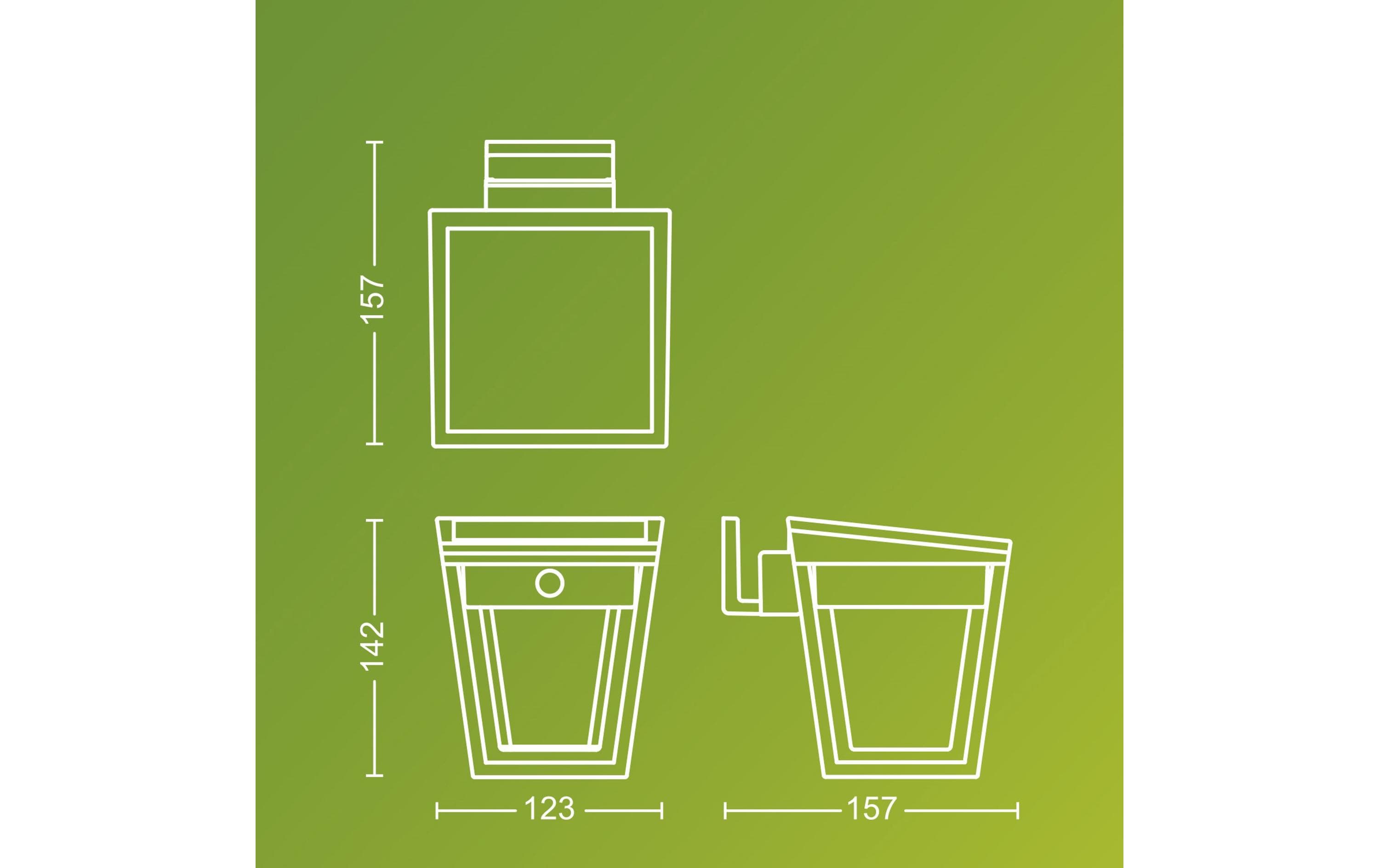 Philips Nissa Wand Solar UE 3000K schwarz