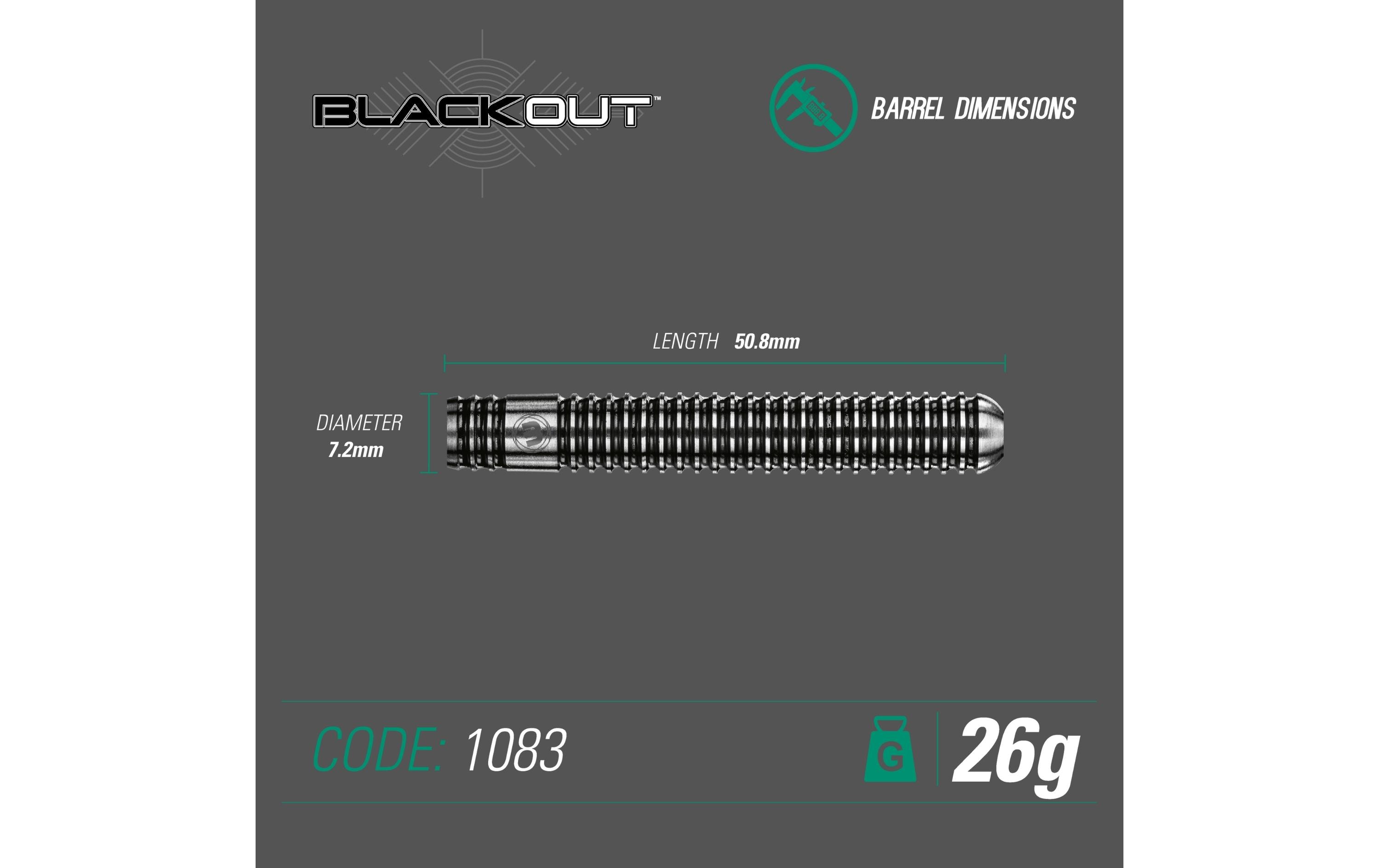 Winmau Dartpfeile Steeldart Blackout 3 Stück