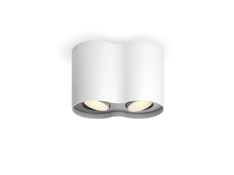 Philips Hue White Ambiance Pillar Doppelspot inkl. Dimmschalter Weiss