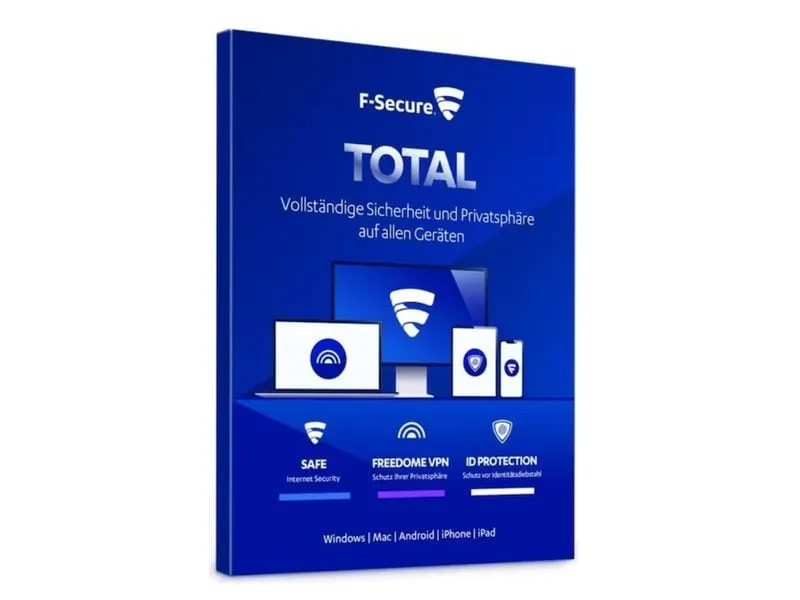 F-Secure Total Security Box, Vollversion, 3 Geräte, 1 Jahr
