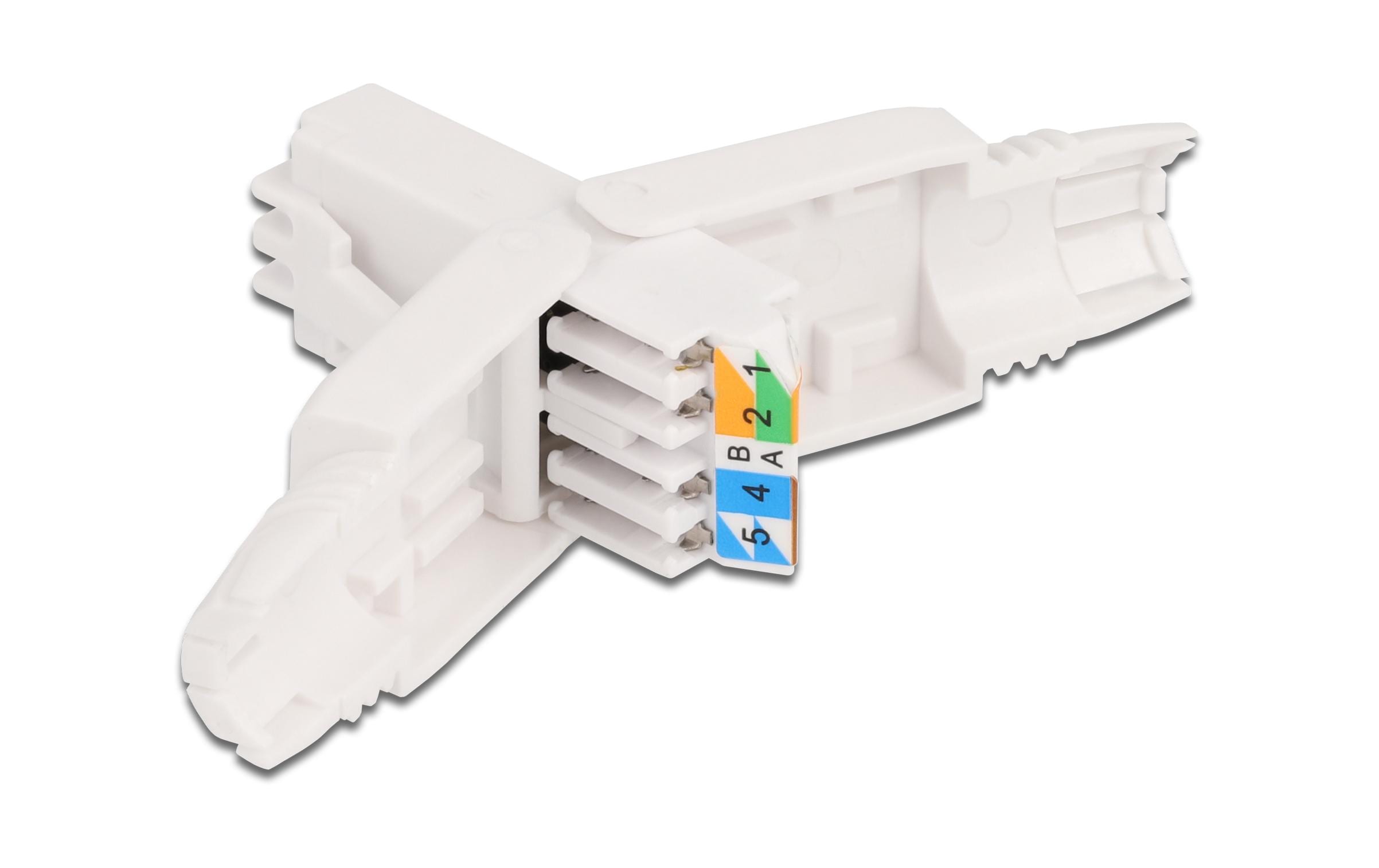 Delock Stecker RJ45 Cat.6A UTP werkzeugfrei 1 Stück, Weiss Delock Stecker RJ45 Cat.6A UTP werkzeugfrei 1 Stück, Weiss