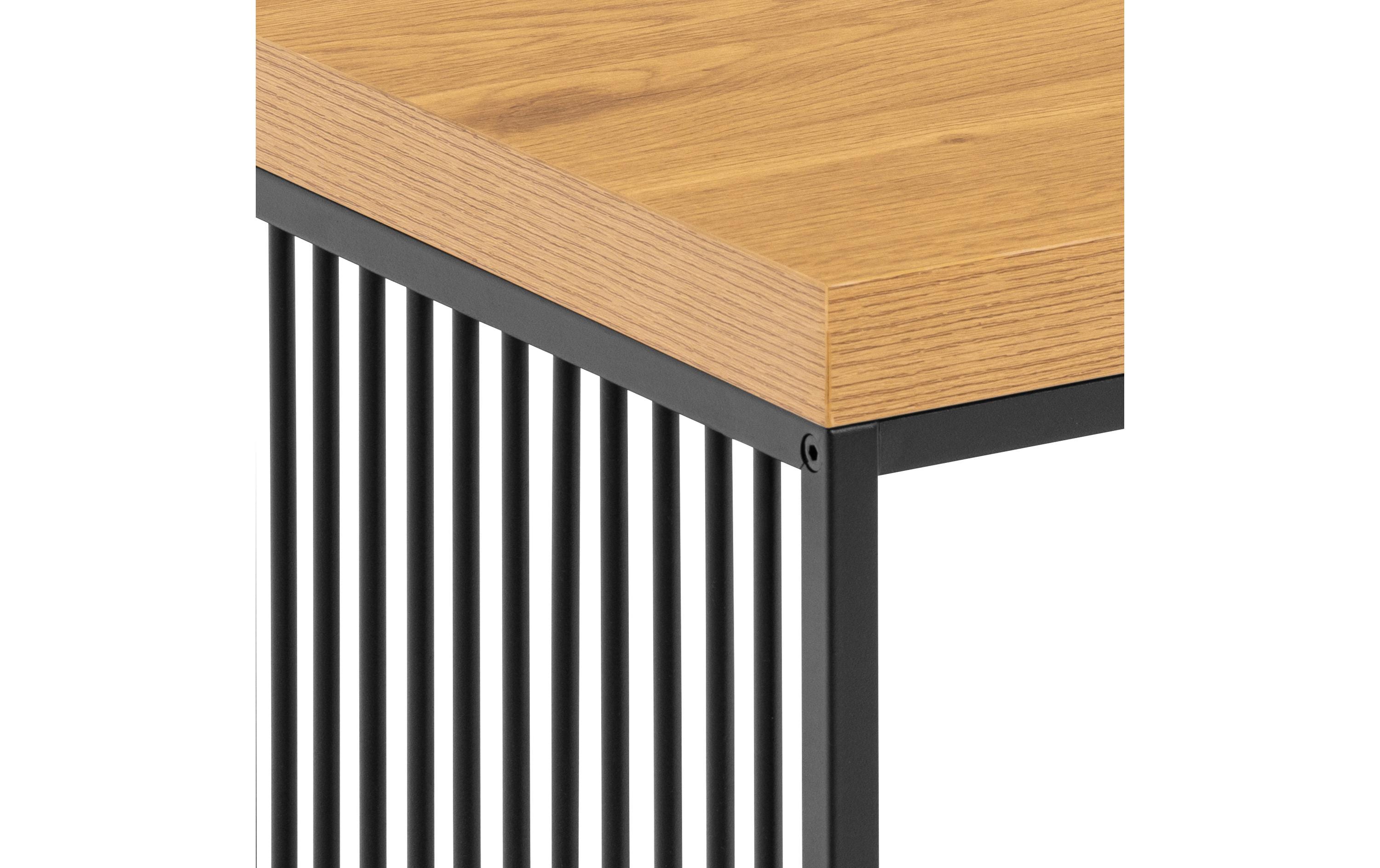 AC Design Beistelltisch Strington 40 x 40 x 42 cm, Braun/Schwarz