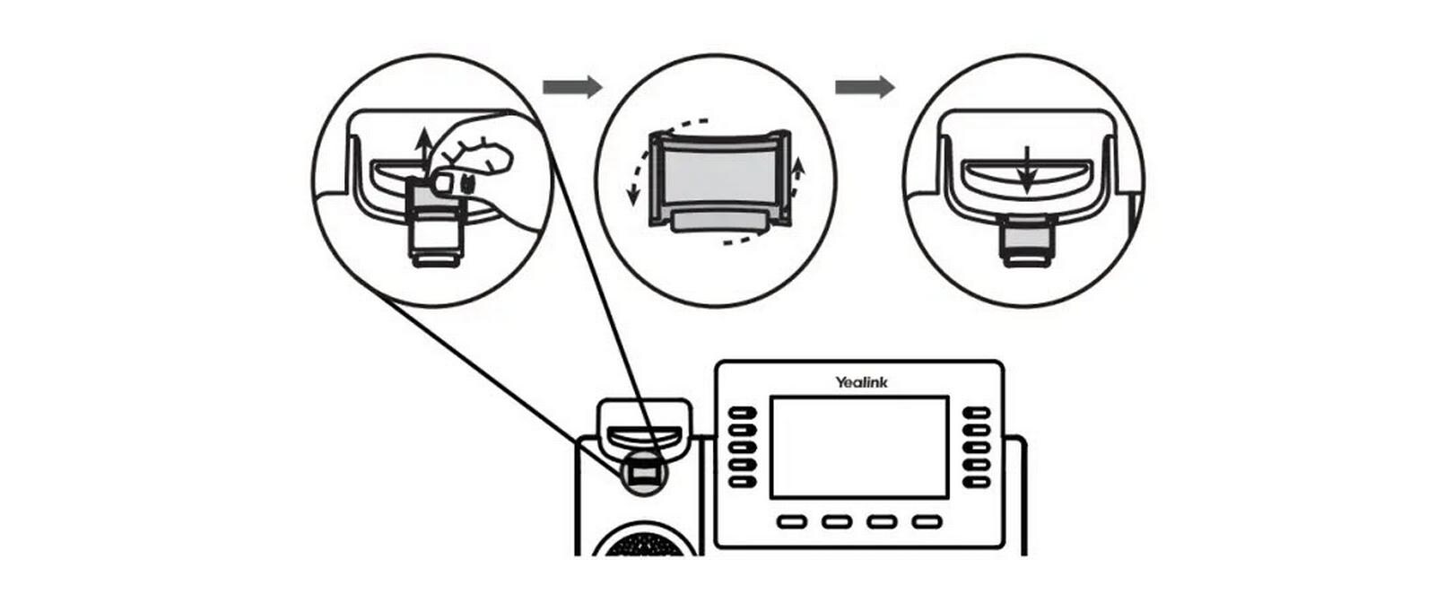 Yealink Hörerhalterung WMC-T4x zu allen T4x Telefone Yealink Hörerhalterung WMC-T4x zu allen T4x Telefone