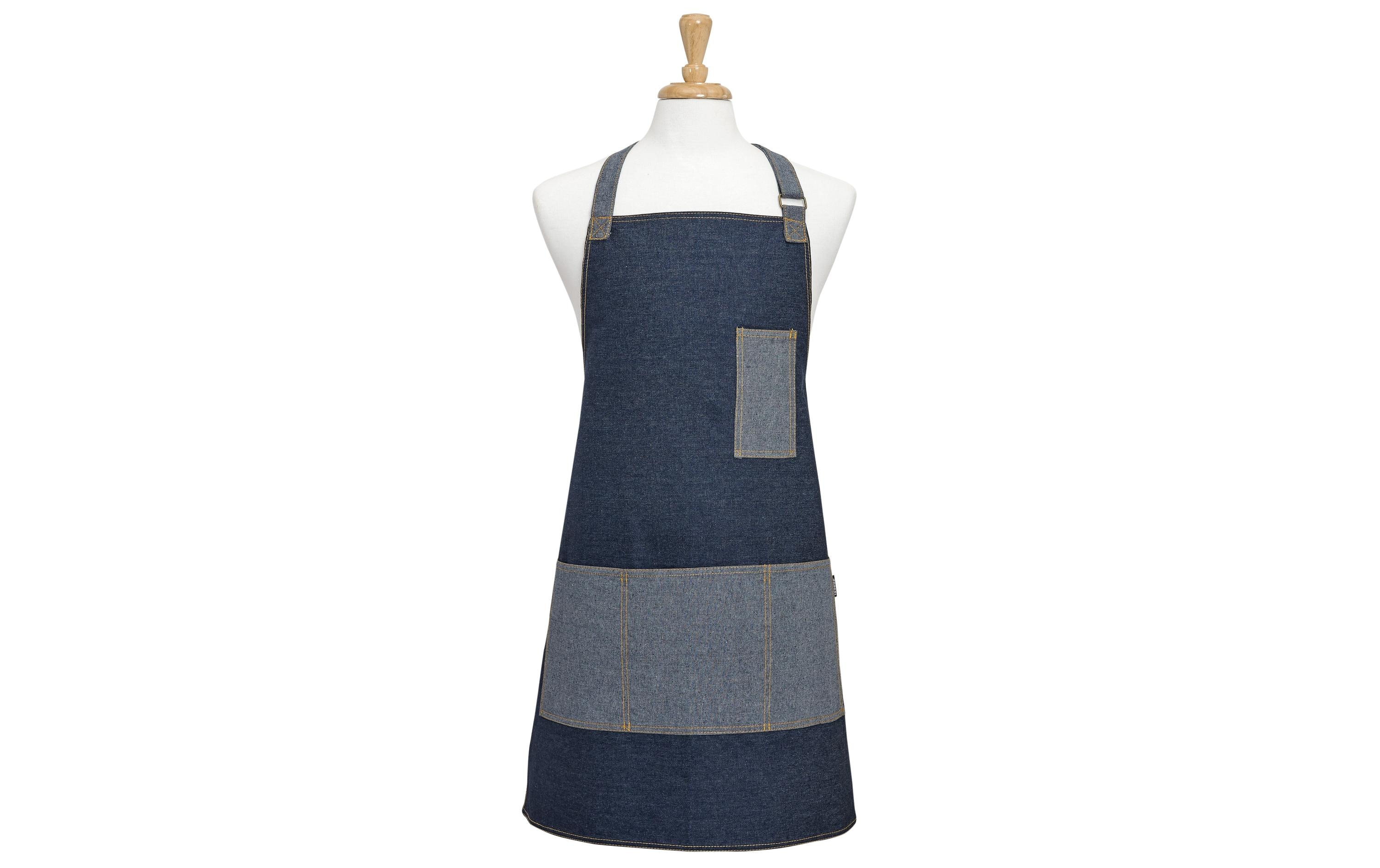 Ladelle Küchenschürze Denim 70 x 80 cm, Blau