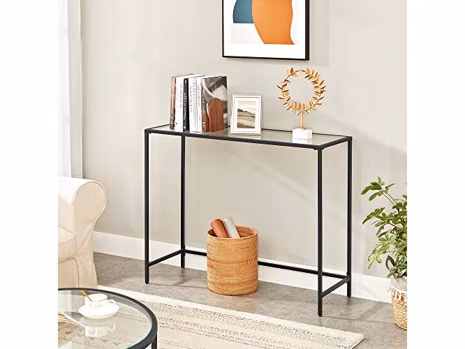 VASAGLE Konsolentisch 100 x 35 x 80 cm, Schwarz