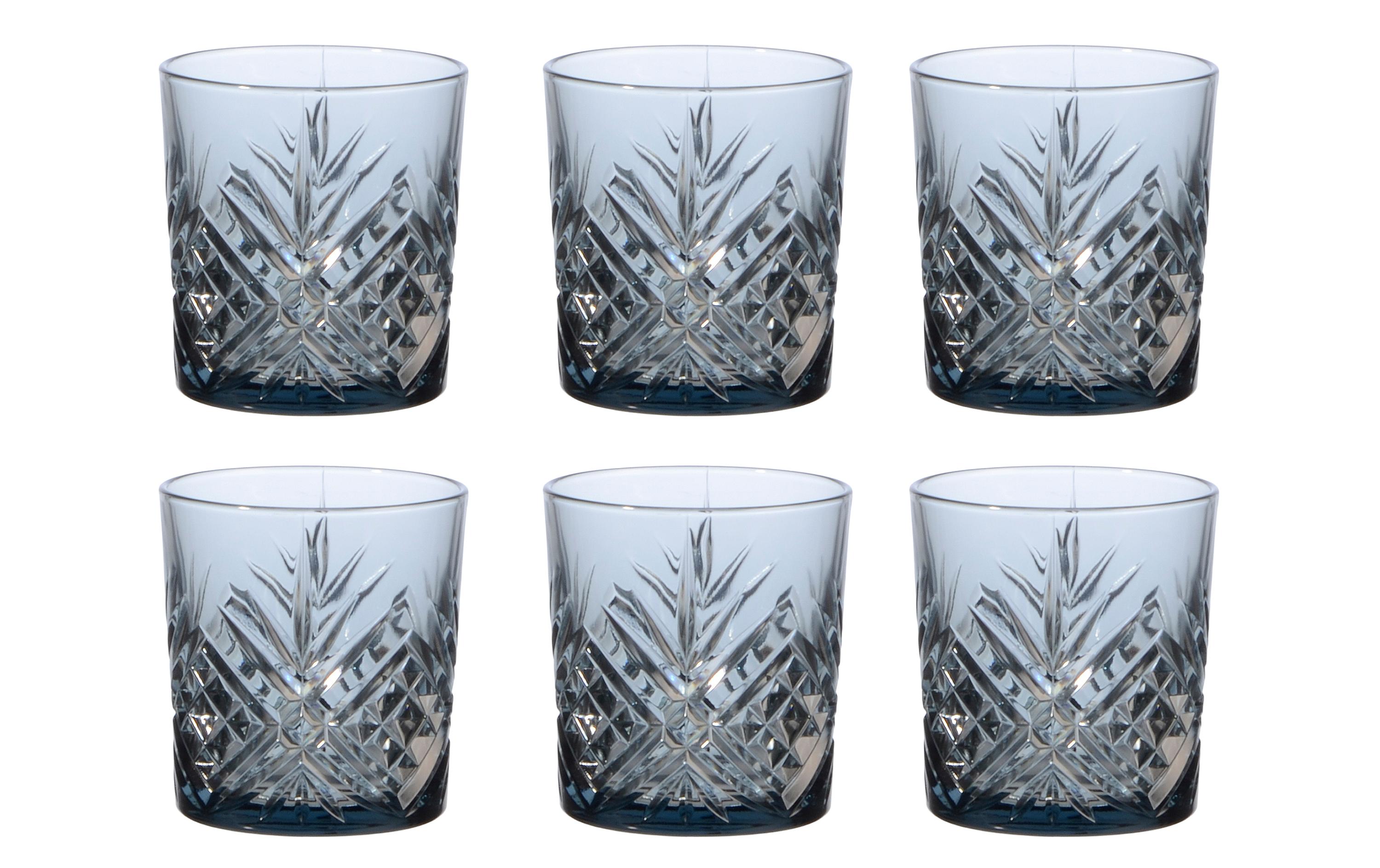 Arcoroc Whiskyglas Broadway Blau 300 ml, 6 Stück, Blau