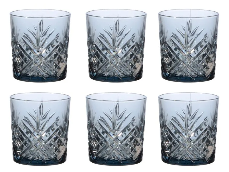 Arcoroc Whiskyglas Broadway Blau 300 ml, 6 Stück, Blau Arcoroc Whiskyglas Broadway Blau 300 ml, 6 Stück, Blau