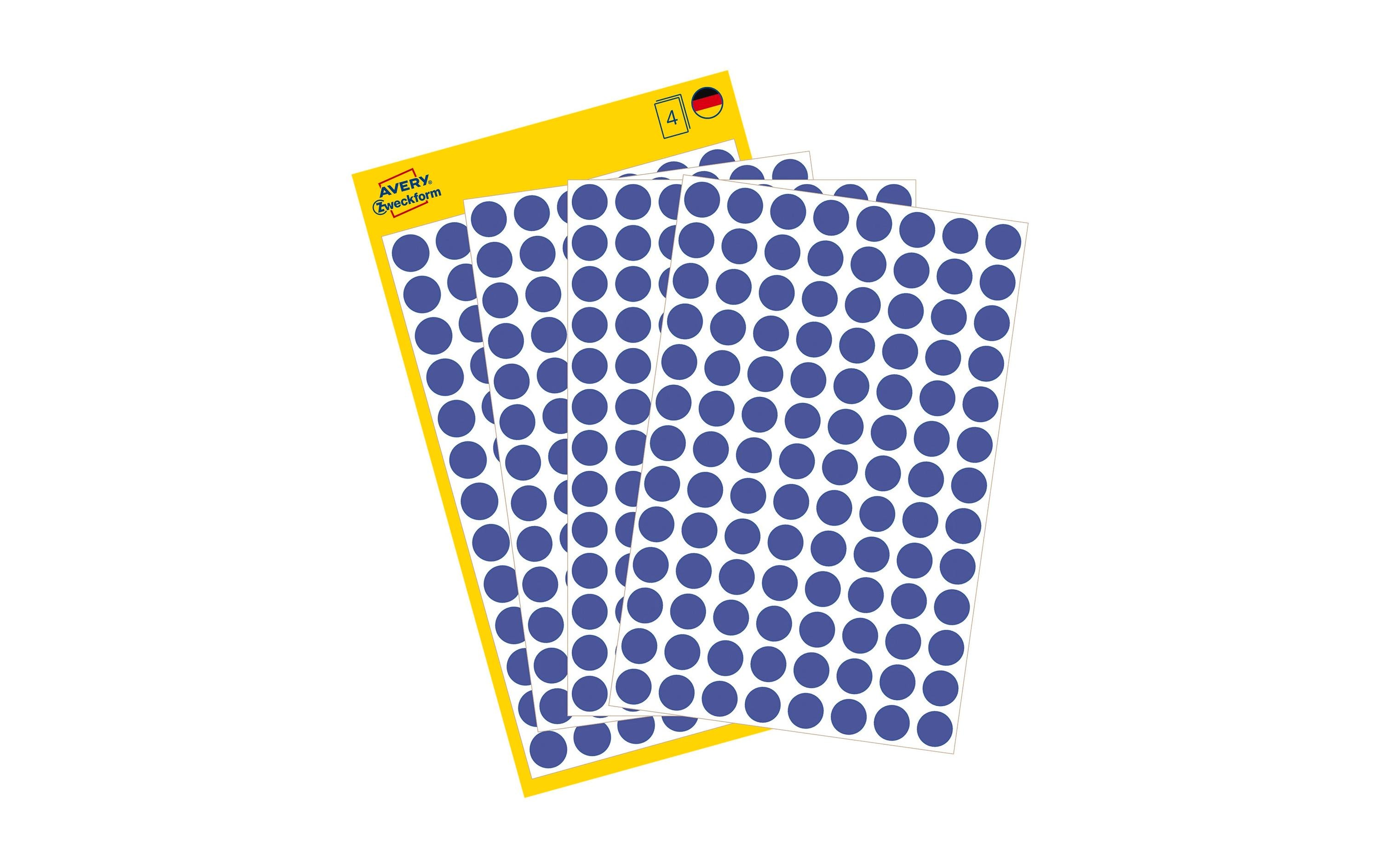 Avery Zweckform Klebepunkte Ø 8 mm, 4 Blatt, Blau Avery Zweckform Klebepunkte Ø 8 mm, 4 Blatt, Blau