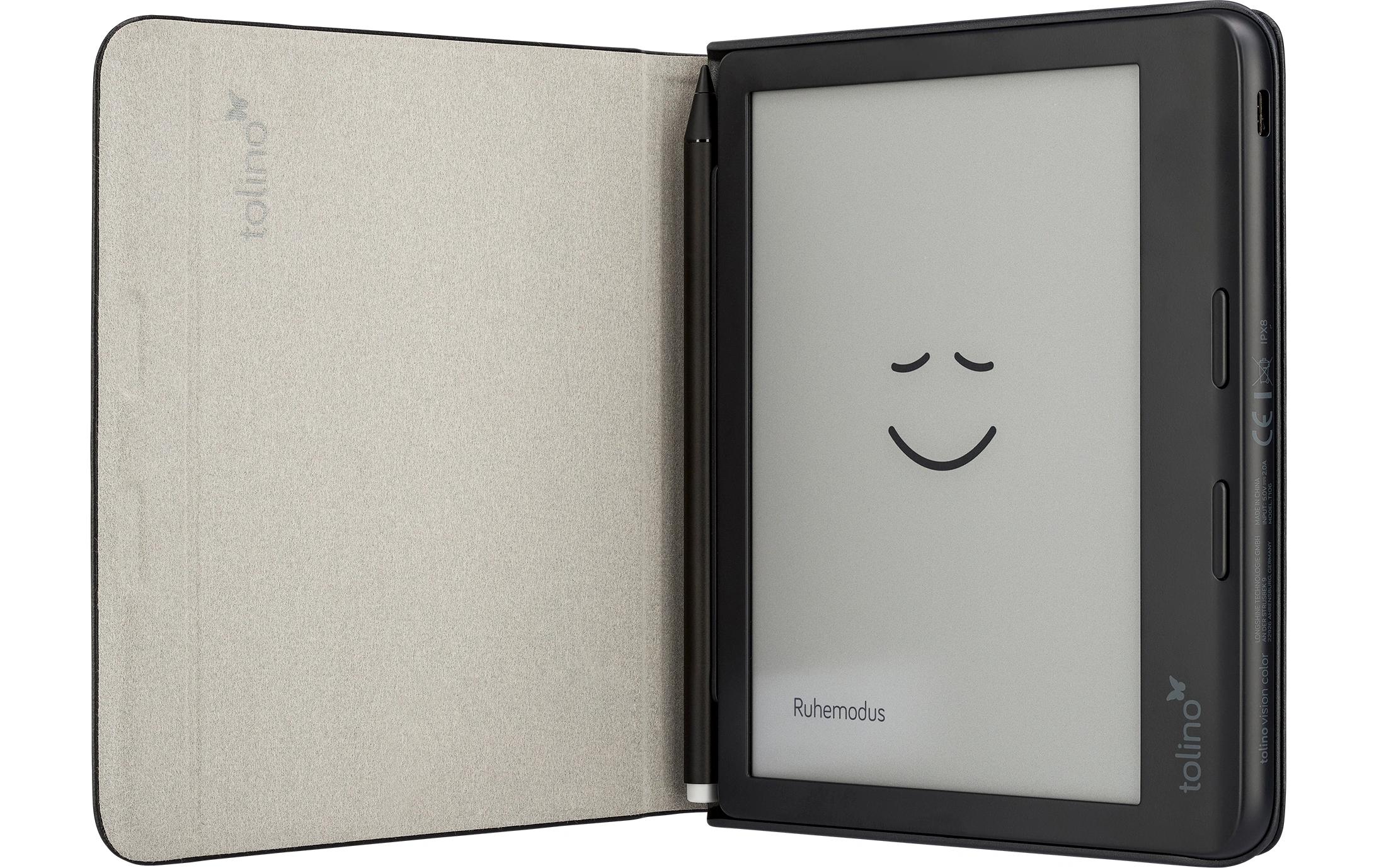 Tolino E-Book Reader Schutzhülle Vision Color Stylus Schwarz