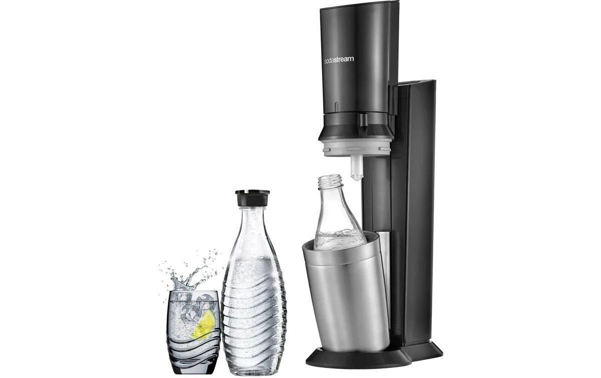 Sodastream Wassersprudler Crystal CQC Schwarz Sodastream Wassersprudler Crystal CQC Schwarz
