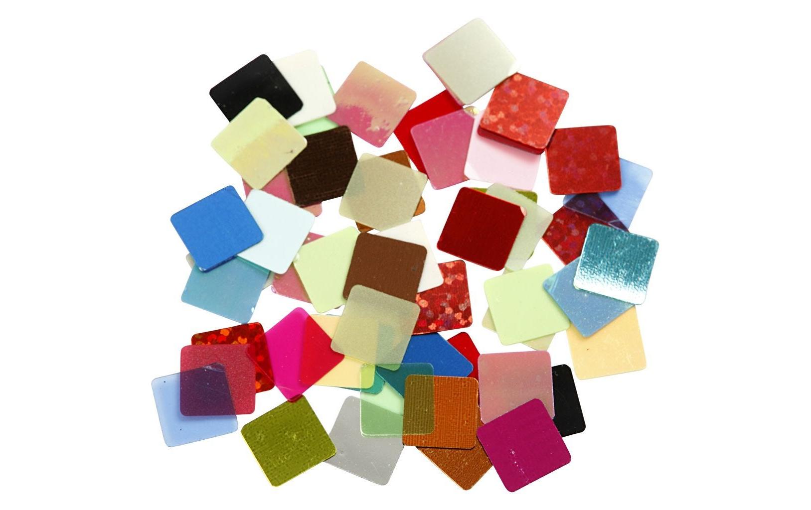 Creativ Company Mosaikplatten 10 x 10 mm 250 g, Sortierte Farben