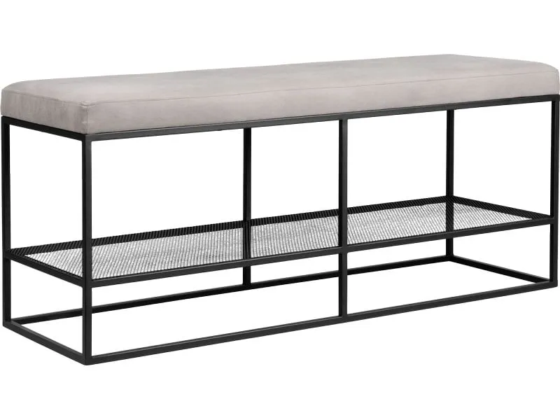 EGLO Sitzbank Bitung 120 x 40 x 45 cm, Grau