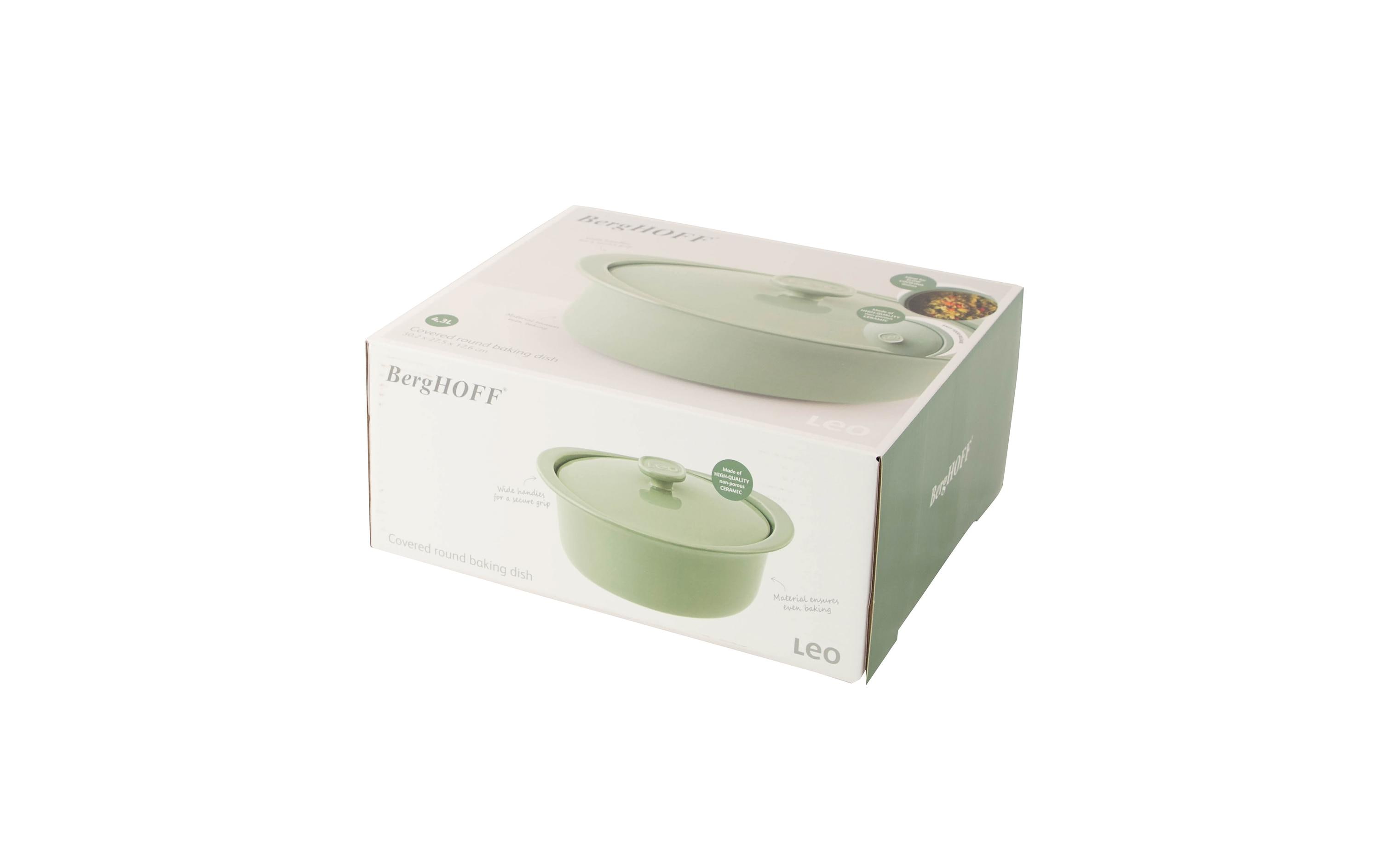 BergHOFF Auflaufform mit Deckel Leo Balance Sage Rund, Grün