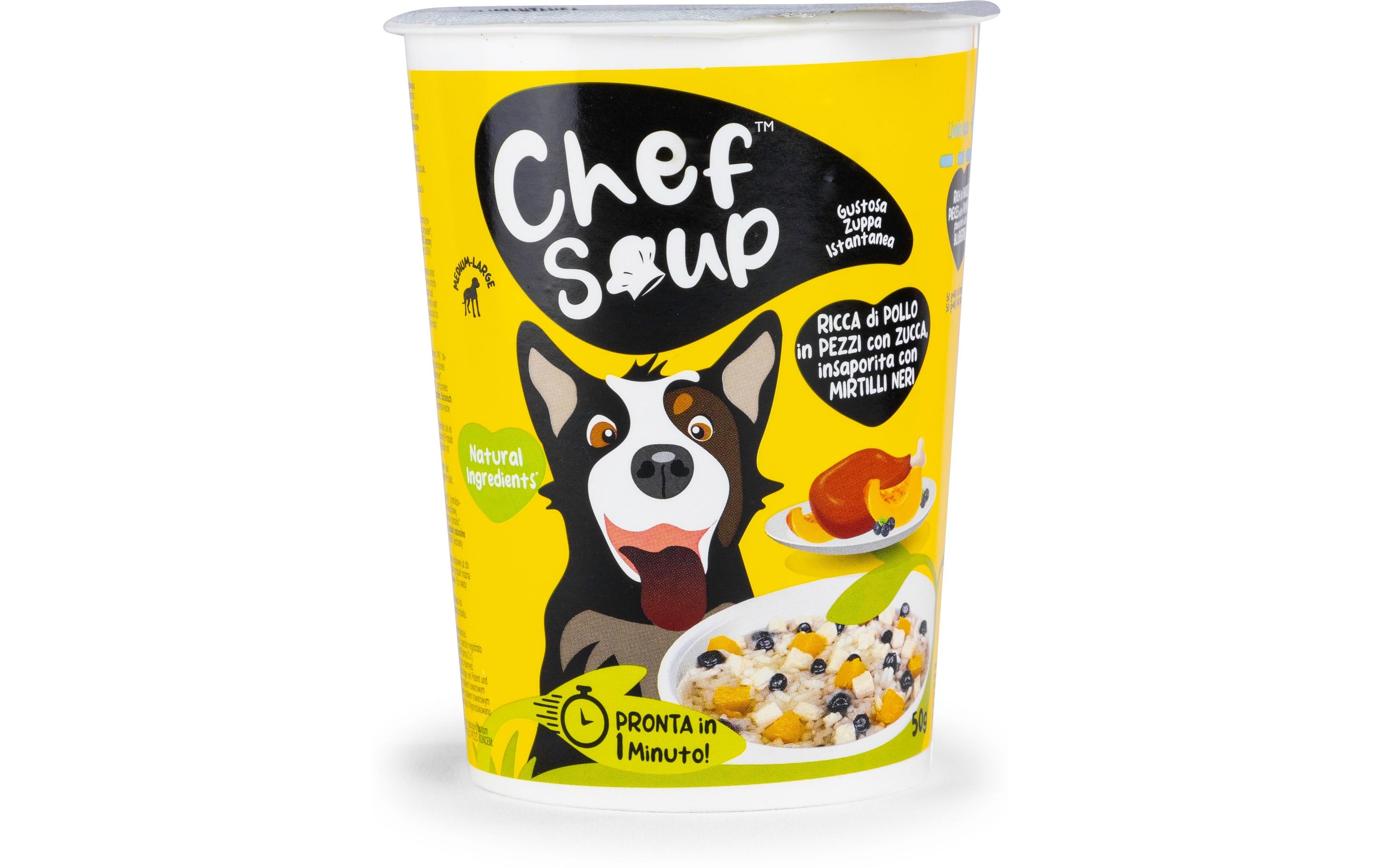 Chef Soup Huhn, Kürbis, Blaubeere 50 g Chef Soup Huhn, Kürbis, Blaubeere 50 g