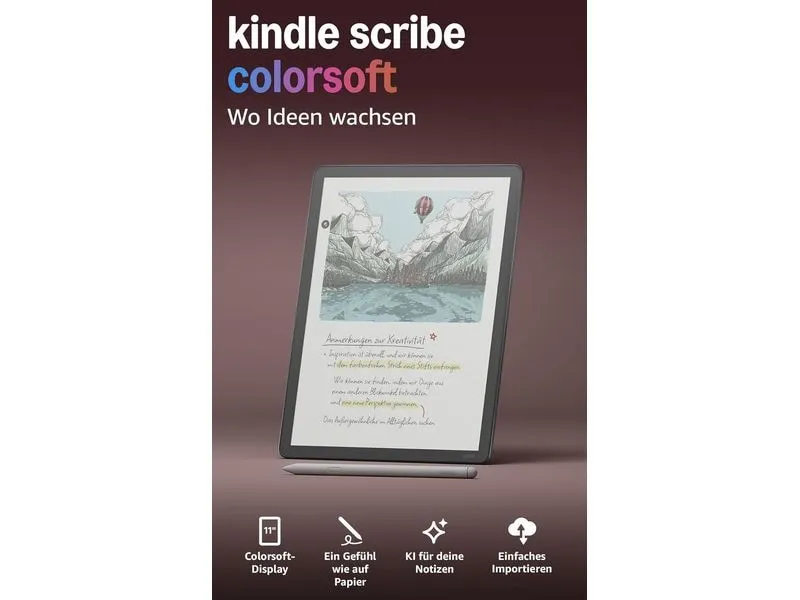 Amazon Kindle Scribe Colorsoft 11 Zoll, Farbdisplay, 64 GB, Graphit