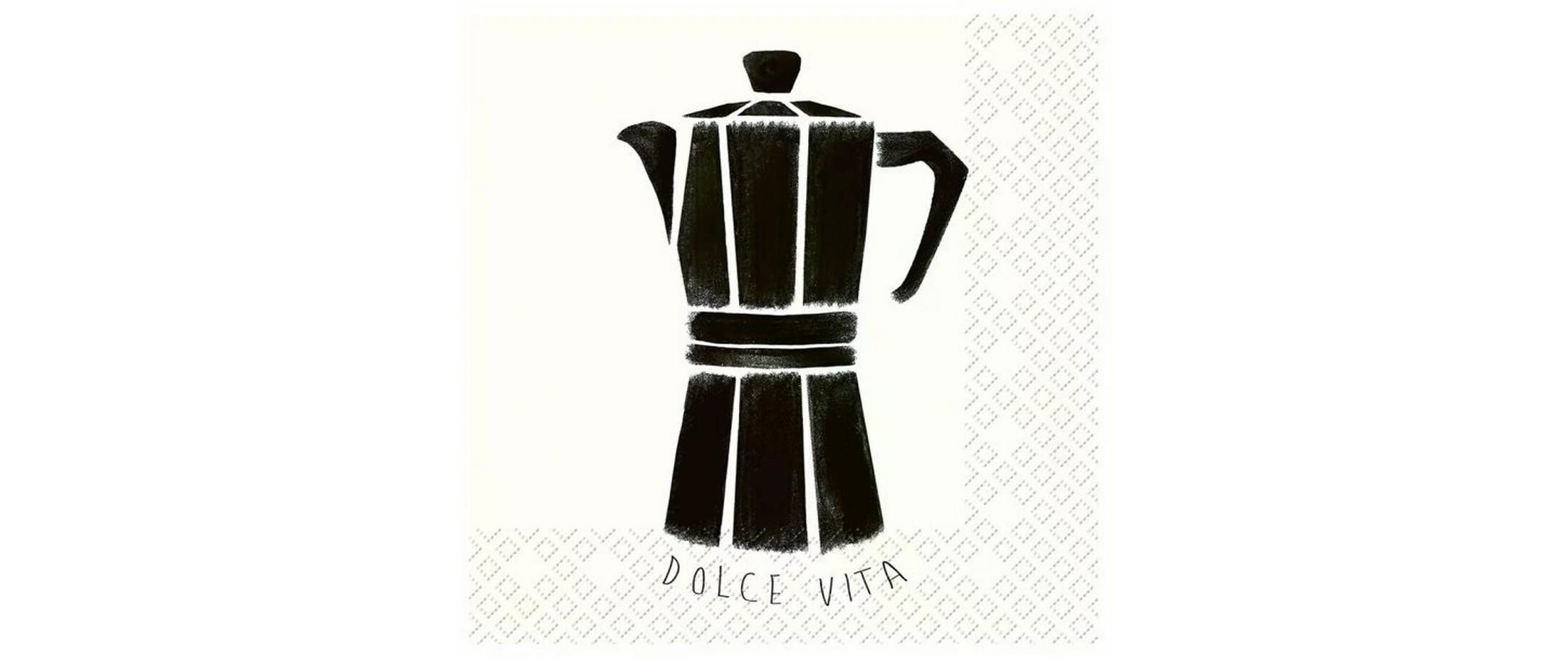 Stewo Papierservietten Fausto 33 x 33 cm, Schwarz/Weiss