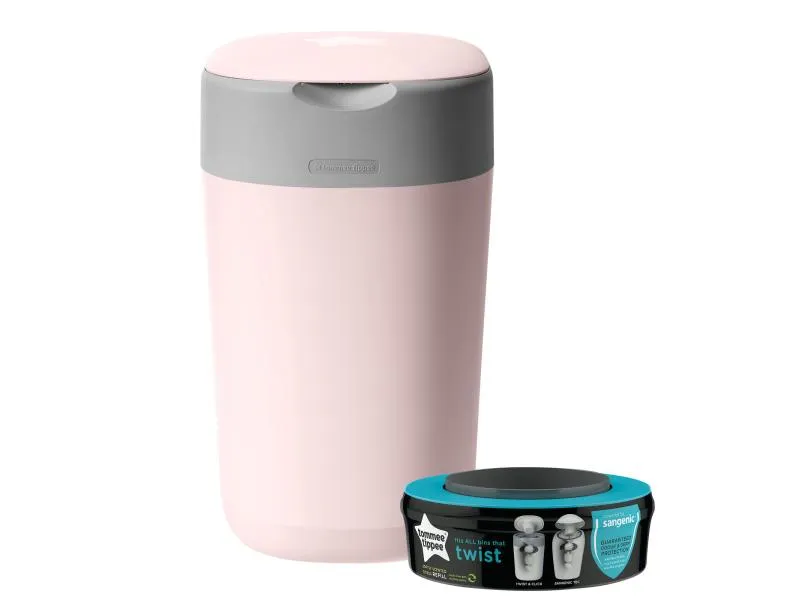 Sangenic Windeleimer Twist & Click Grau/Rosa