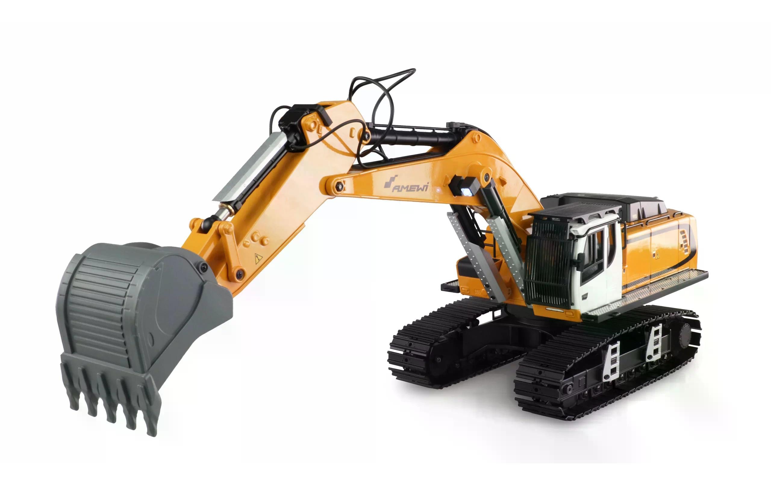 Amewi Kettenbagger G106E Vollmetall Gelb, RTR, 1:14