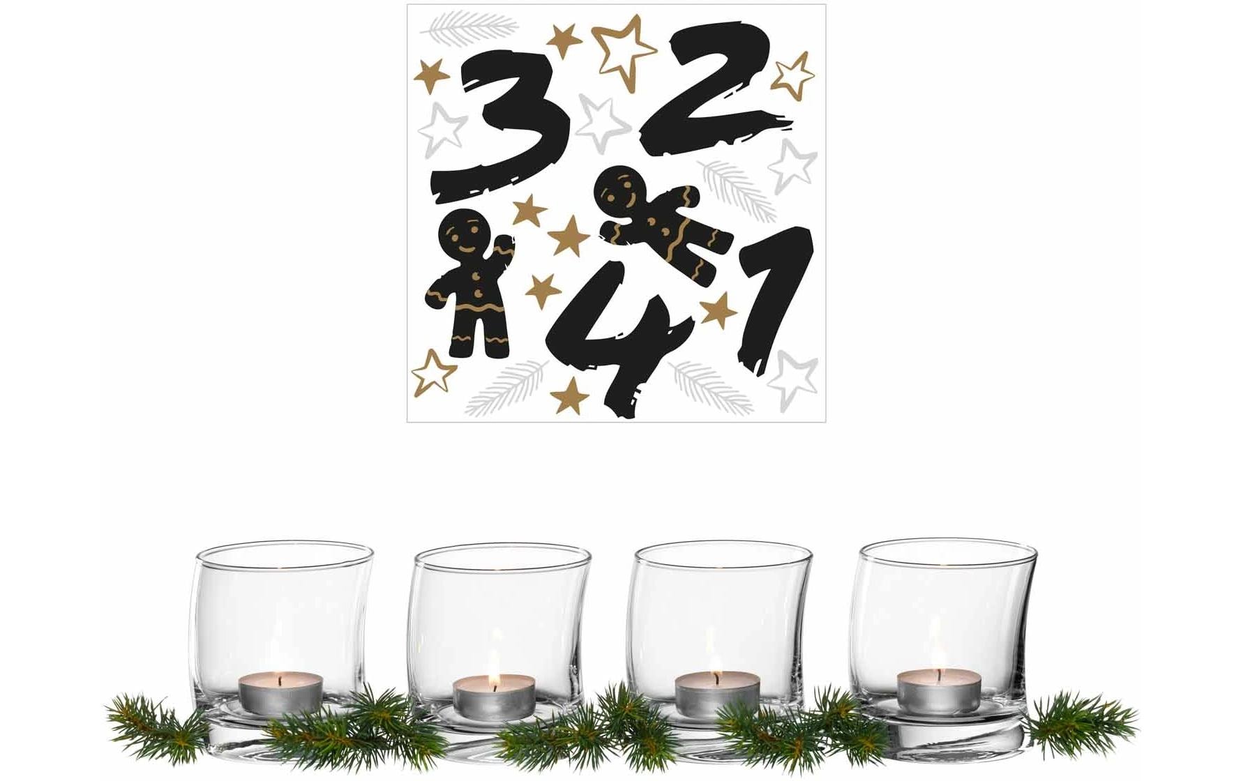 Leonardo Tischlichter Advent 4 Stück, Transparent