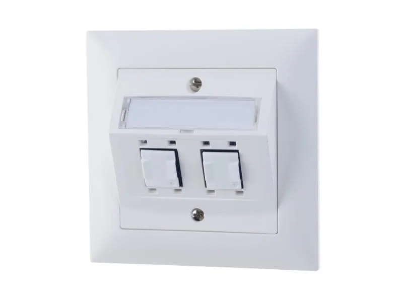 Feller EDIZIOdue Netzwerkdose UP 2x RJ45 Kat. 6 ungeschirmt