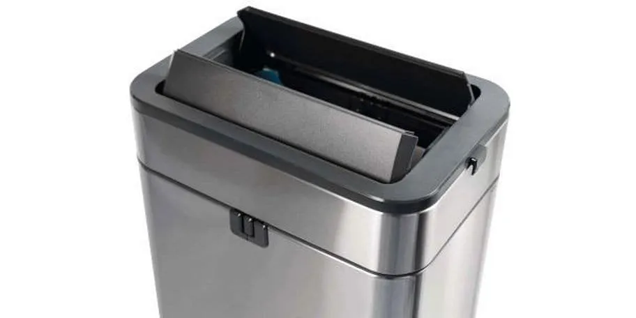 Maul Abfalleimer Wing 40 l, Schwarz/Silber