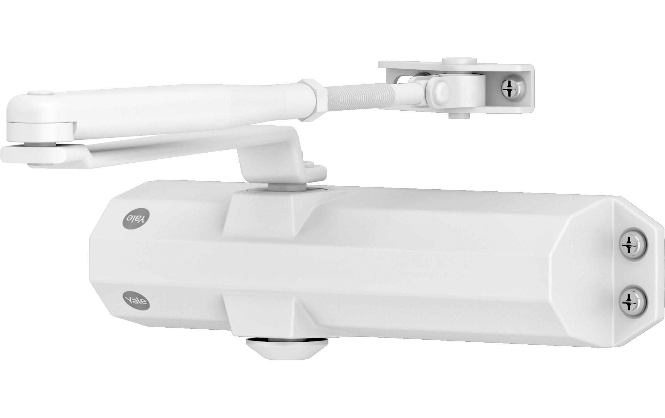 Yale Türschliesser mit Standardarm, Serie 4500 Weiss