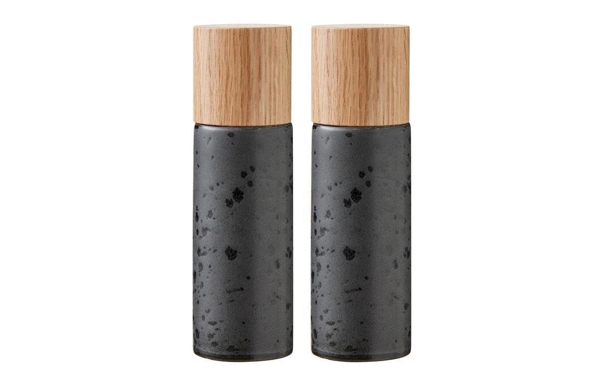 Bitz Salz- und Pfeffermühle 2 Stück, 16.7 cm, Schwarz