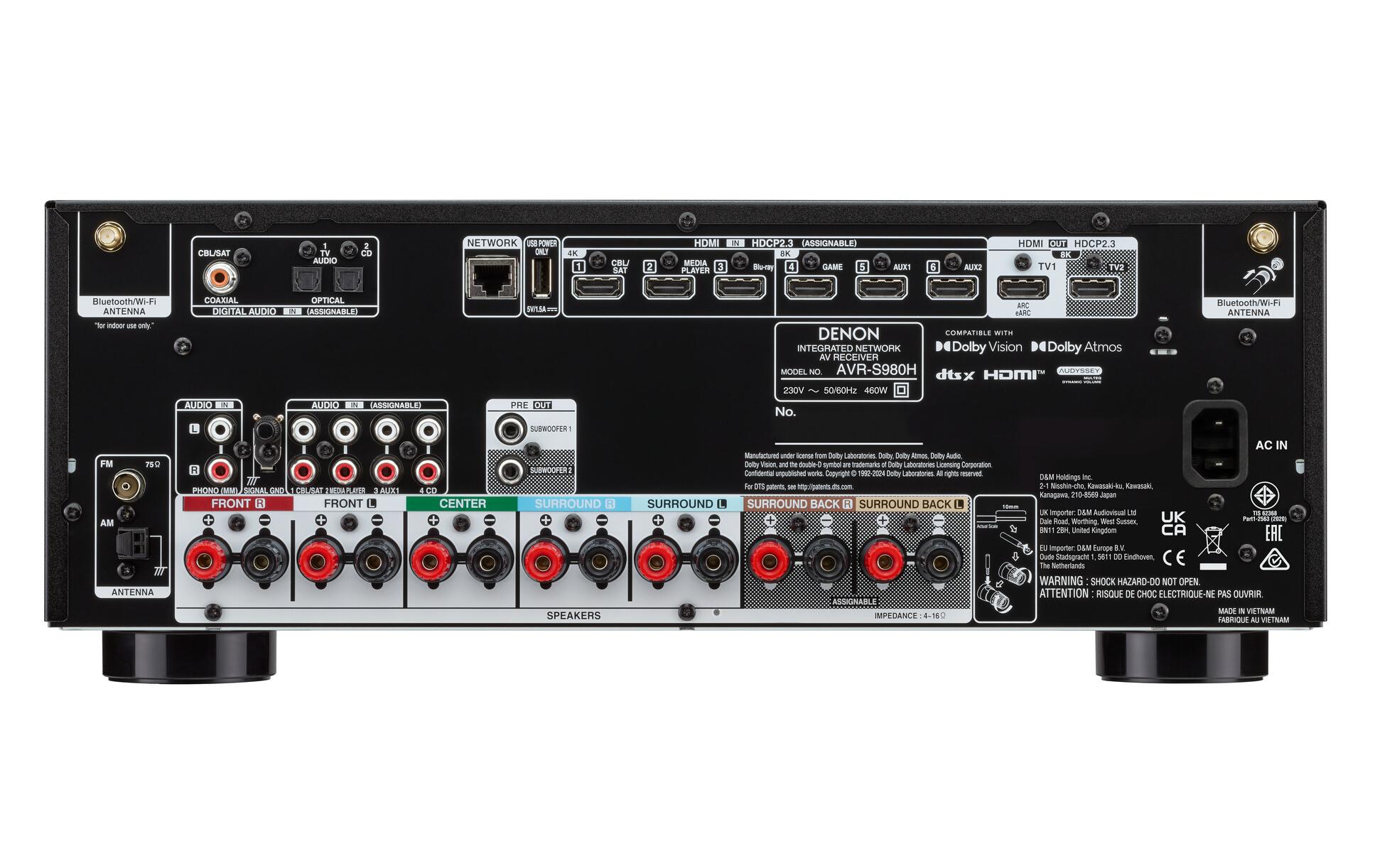 Denon AV-Receiver AVR-S980H Schwarz