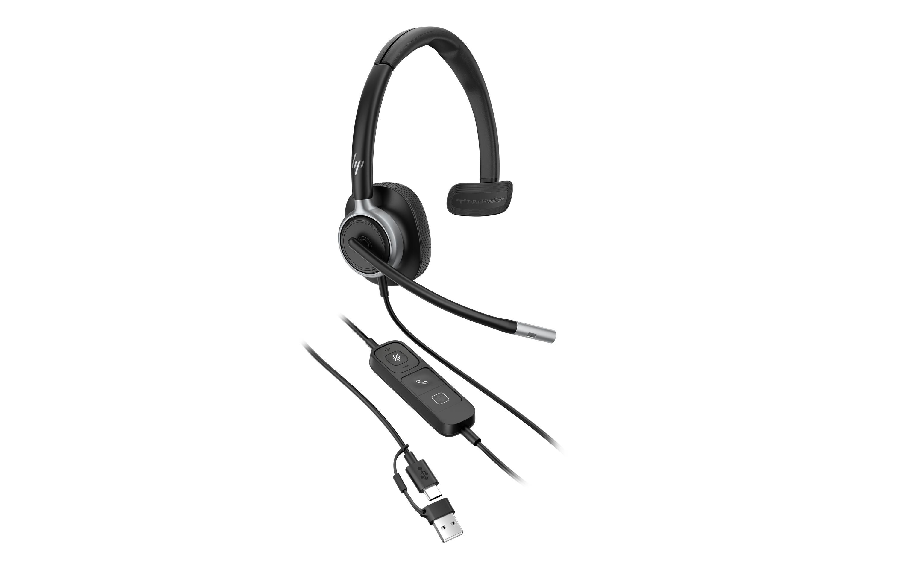 HP Headset Poly Mission 615 Mono-USB, kabelgebunden