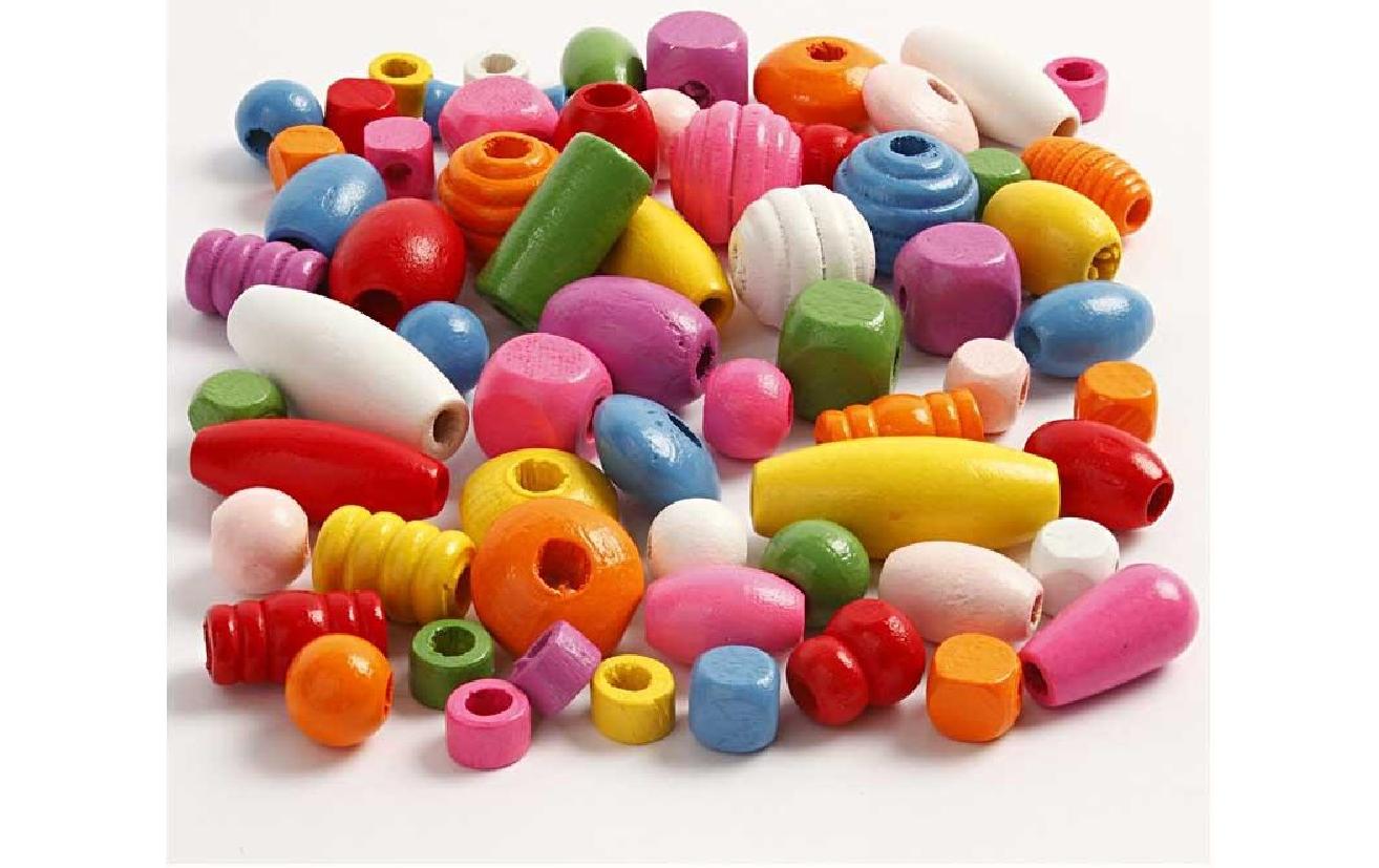 Creativ Company Holzperlen Sortierte Farben, 400 ml Creativ Company Holzperlen Sortierte Farben, 400 ml