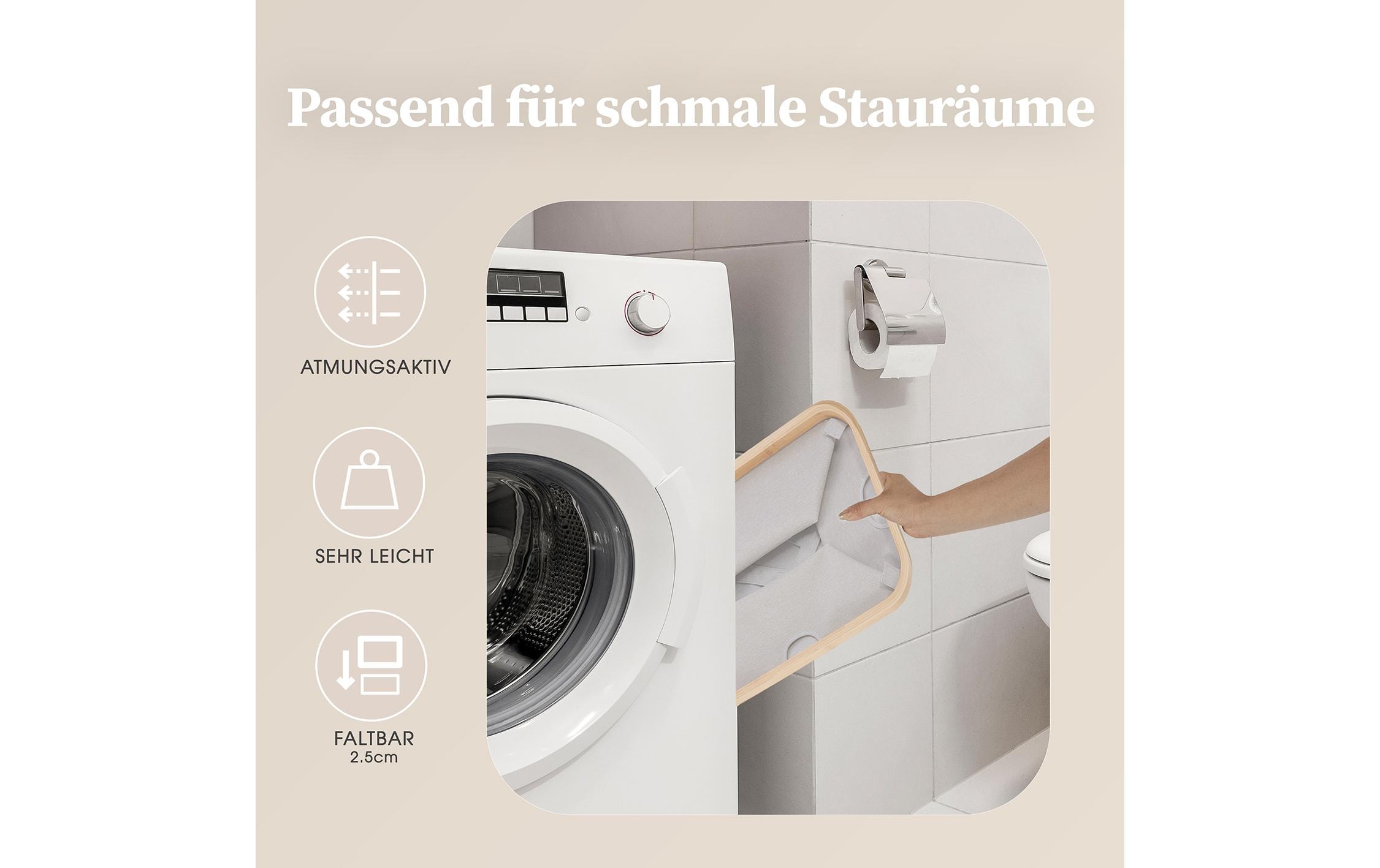 Hennez Wäschekorb Adrian 60 l, Beige/Nature