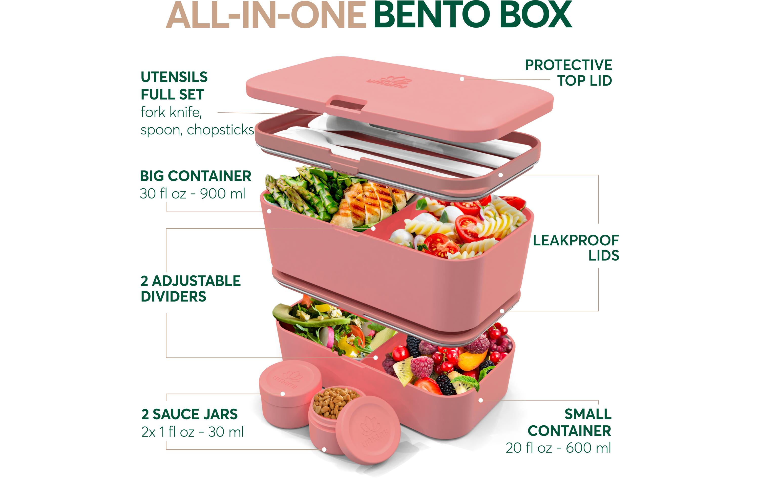 Umami Lunchbox Nestable L Coral Pink