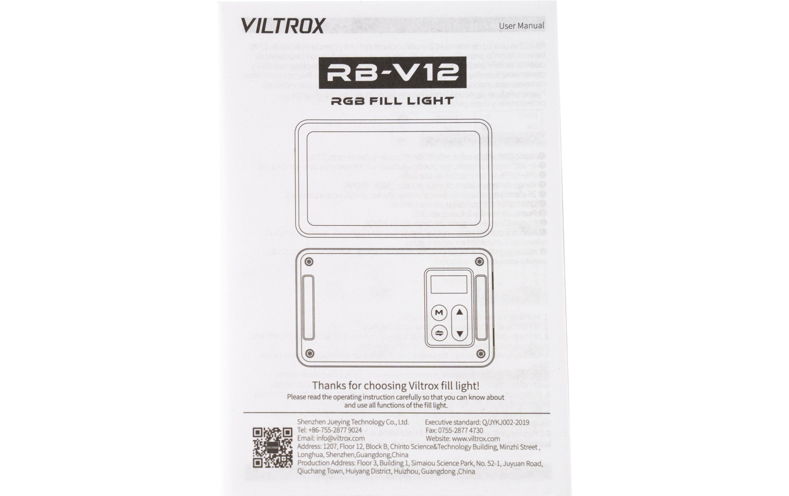 Viltrox Videoleuchte RB-V12 RGB LED Light Panel