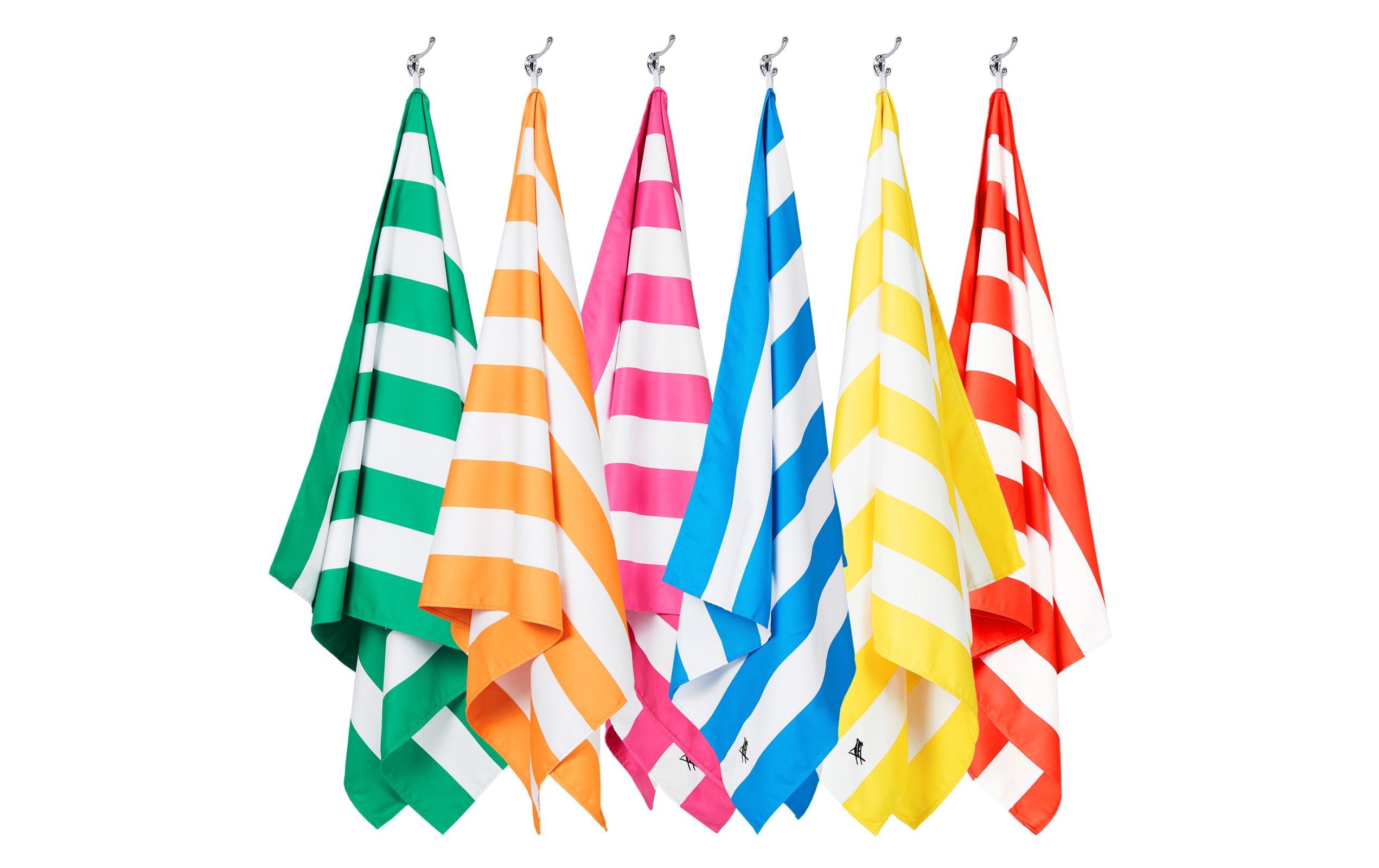 Dock & Bay Strandtuch Cabana 200 cm x 90 cm, Orange, Weiss