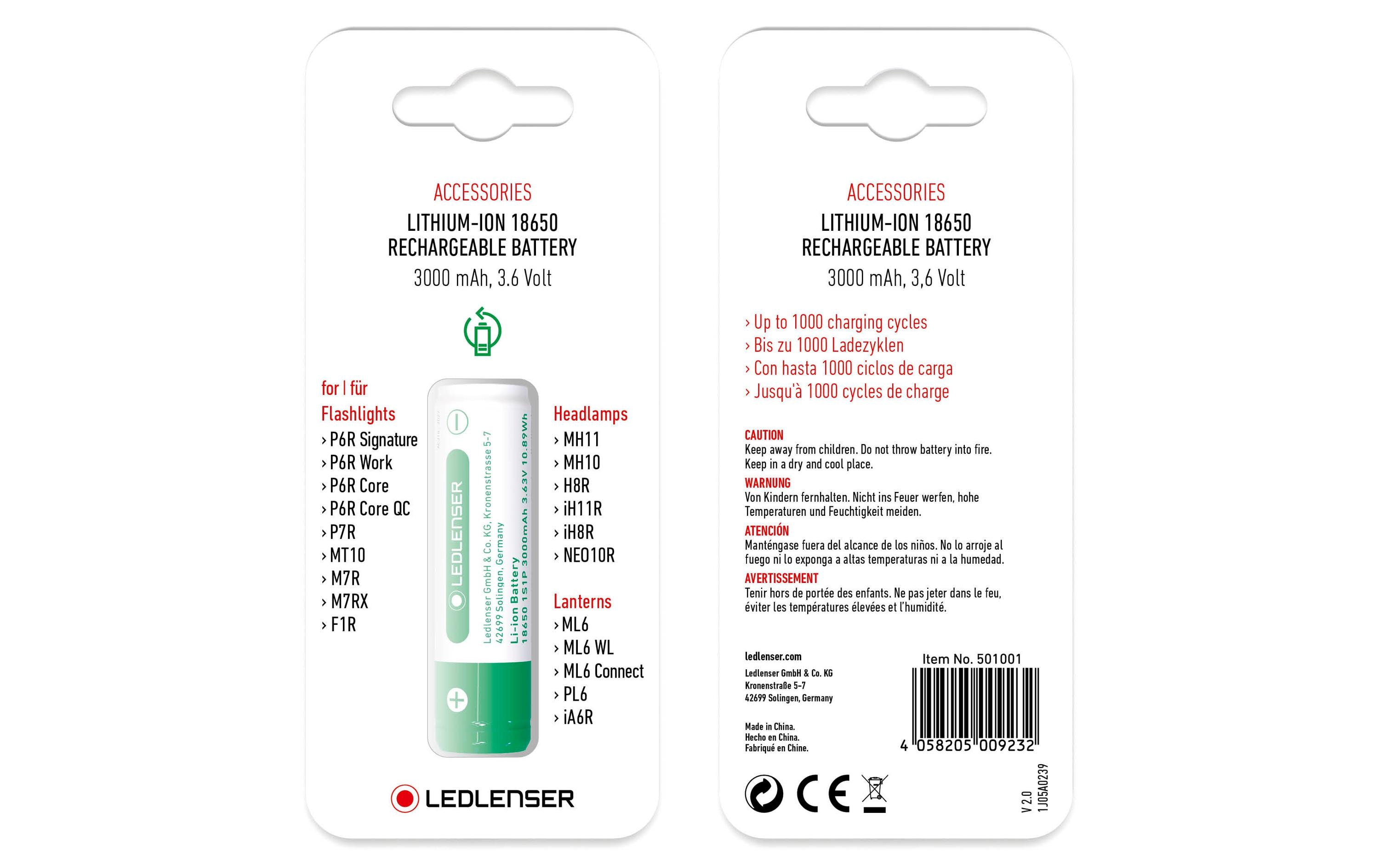 LED LENSER Akku Li-Ion 3000 mAh 3000 mAh LED LENSER Akku Li-Ion 3000 mAh 3000 mAh