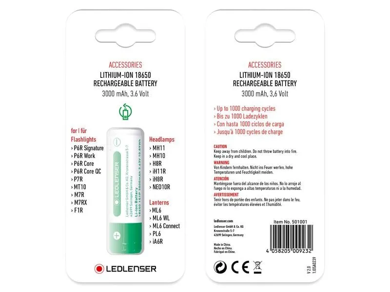 LED LENSER Akku Li-Ion 3000 mAh 3000 mAh LED LENSER Akku Li-Ion 3000 mAh 3000 mAh