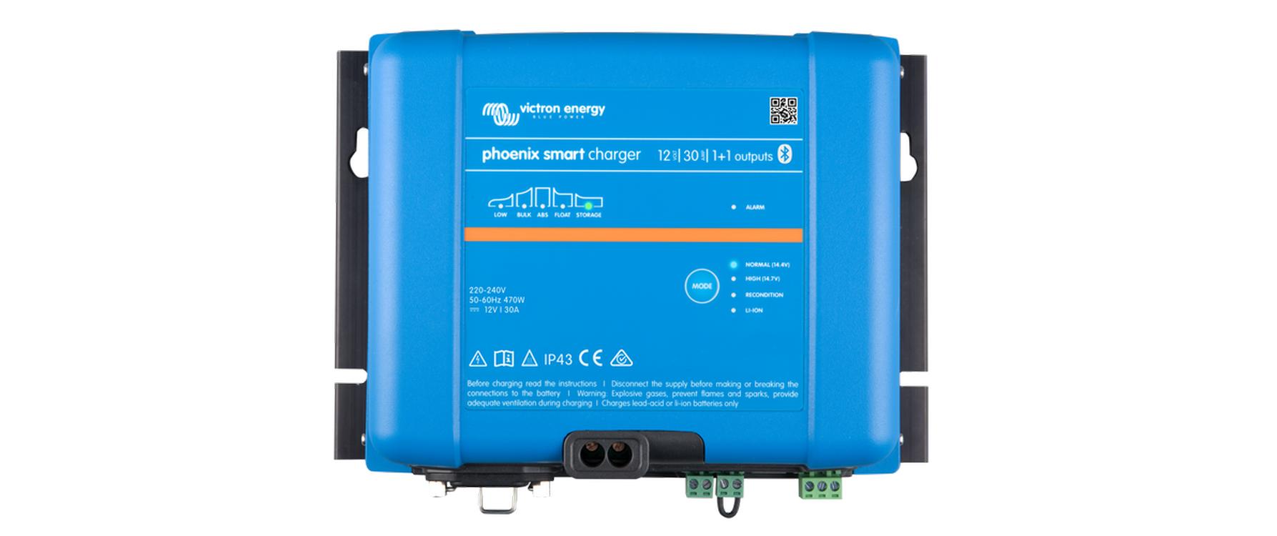 Victron Batterieladegerät Smart IP43 12 V 30 A 1+1 120-240 V AC