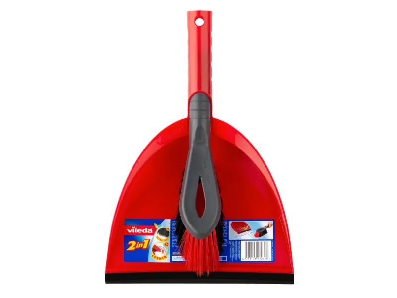 Vileda Kehrgarnitur 2 in 1 Rot/Schwarz